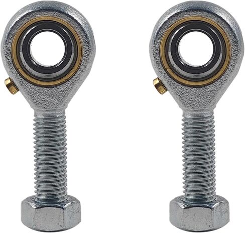 2pcs posb6 محمل نهاية قضيب الذكور ، 9.5 ملم يتحمل مع 3/8-24 خيط اليد اليمنى ، Chrome الفولاذ المصدر ذاتيا heim المفصل مع مقبس كرة الدقة ، مربى الصف الصناعي المشمولة in Kuwait