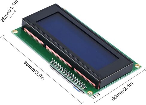 I2C TWI 20X4 LCD Screen Display Module Crystal Clear Blue Background White Text Display Simplify Circuit Low Consumption Suitable for Electronic Display Instruments in Saudi Arabia