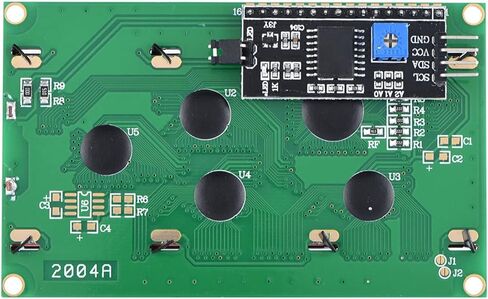 I2C TWI 20X4 LCD Screen Display Module Crystal Clear Blue Background White Text Display Simplify Circuit Low Consumption Suitable for Electronic Display Instruments in Saudi Arabia