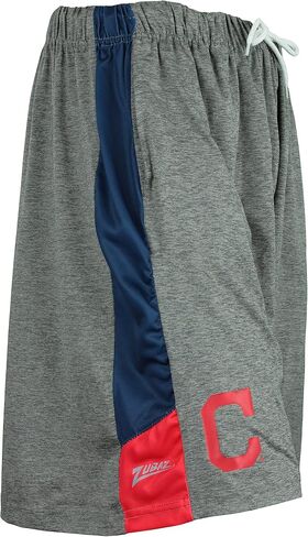 Zubaz MLB Men's Tonal Gray Space Dye W/Solid Stripe Short in Saudi Arabia
