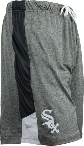 Zubaz MLB Men's Tonal Gray Space Dye W/Solid Stripe Short in Saudi Arabia