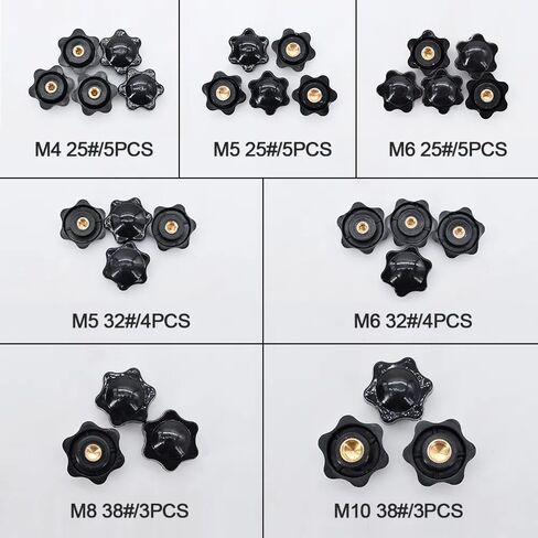 M4 M5 M6 M8 M10 Thumb Hand Nut Clamp Stain ولكن Thread Star Handle House Nut Knob Plum Hand Towning Nut Nut Kit (على الرغم من الجوز) in Saudi Arabia