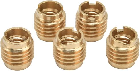 5Pcs Beer Tap Handle Nuts, Brass Threaded Beer Tap Beer Faucet Handle Inserts for 3/8in‑16 UNC External Thread for Wooden Tap Handles Homebrew Hardware in Saudi Arabia