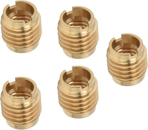 5Pcs Beer Tap Handle Nuts, Brass Threaded Beer Tap Beer Faucet Handle Inserts for 3/8in‑16 UNC External Thread for Wooden Tap Handles Homebrew Hardware in Saudi Arabia