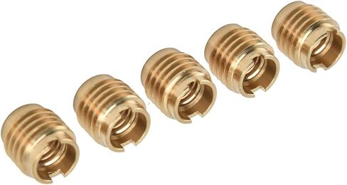 5Pcs Beer Tap Handle Nuts, Brass Threaded Beer Tap Beer Faucet Handle Inserts for 3/8in‑16 UNC External Thread for Wooden Tap Handles Homebrew Hardware in Saudi Arabia