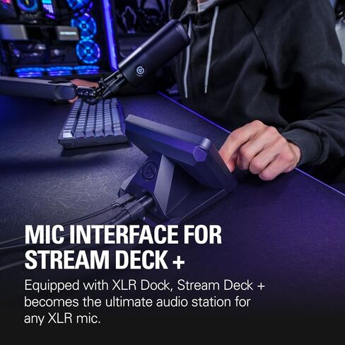 Elgato XLR Dock – For Stream Deck +, XLR-to-USB Mic Interface, Customizable Audio Mixer, 75 dB Gain/Phantom Power/Clipguard – Mac/PC, Stream Deck Not Included (Renewed) in Saudi Arabia