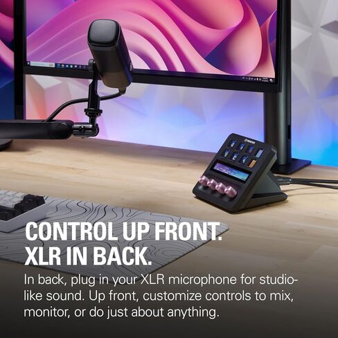 Elgato XLR Dock – For Stream Deck +, XLR-to-USB Mic Interface, Customizable Audio Mixer, 75 dB Gain/Phantom Power/Clipguard – Mac/PC, Stream Deck Not Included (Renewed) in Saudi Arabia