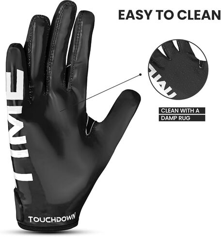 Youth Football Gloves, Men's & Youth Boys Silicone Grip Sticky Wide Receiver Gloves for Kids in Saudi Arabia