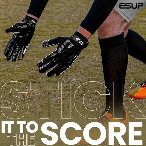 Youth Football Gloves, Men's & Youth Boys Silicone Grip Sticky Wide Receiver Gloves for Kids in Saudi Arabia