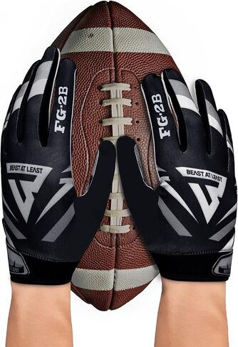 Youth Football Gloves, Sticky Wide Receiver Gloves for Kids & Adults, Flag Football Gloves with Enhanced Silicone Grip for Men Women, Breathable Football Gloves in Saudi Arabia