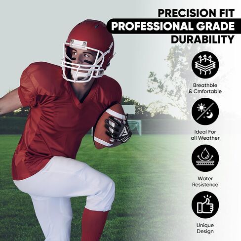 Youth Football Gloves, Sticky Wide Receiver Gloves for Kids & Adults, Flag Football Gloves with Enhanced Silicone Grip for Men Women, Breathable Football Gloves in Saudi Arabia