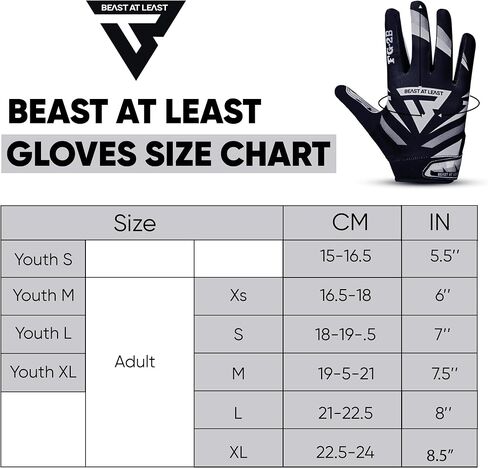 Youth Football Gloves, Sticky Wide Receiver Gloves for Kids & Adults, Flag Football Gloves with Enhanced Silicone Grip for Men Women, Breathable Football Gloves in Saudi Arabia