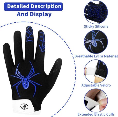 Youth Football Gloves Kids Silicone Grip Sports Receiver Gloves with Super Stick Ability for Enhanced Game Experience Training for Beginners in Saudi Arabia