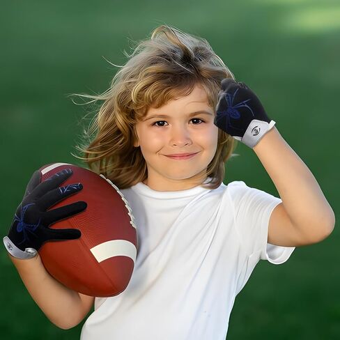Youth Football Gloves Kids Silicone Grip Sports Receiver Gloves with Super Stick Ability for Enhanced Game Experience Training for Beginners in Saudi Arabia