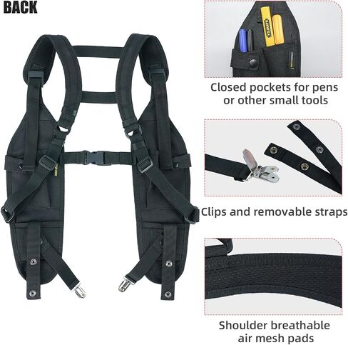 KUNN Universal Double Radio Shoulder Holster,Two Way Radio Holder with Belt Clip,no Chest Strap Radio Harness for BaoFeng,Motorola,Walkie Talkie Holder for Firefighter,Police(Blue,Double) in Kuwait