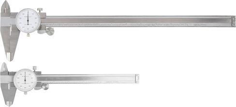 CME Dial Caliper Set, Includes 6" and 12" Dial Calipers, White Dial Face Color, 0.001" Measurement Increment in Saudi Arabia