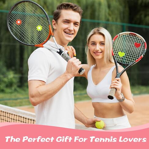 10pcs تنس مضرب رطبة لطيفة قلب زهرة القلب تصاميم ترميشات مضرب التنس ، والاهتزاز وامتصاص الصدمات Tenis المحلي ، وآمنة سهلة التثبيت للاعبين من جميع المستويات in Kuwait