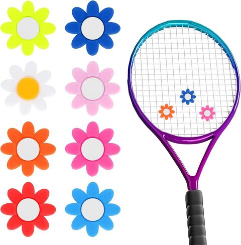 8pcs التنس الاهتزاز رطبة ، زهرة السيليكون رطبة أداة عباد الشمس ترافد التنس امتصاص الصدمات ل tennises مضرب الأسلاك رميات اللوازم اللوازم tennises لطيف （ألوان مختلطة） in Kuwait