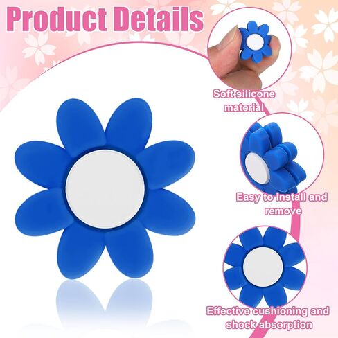 8pcs التنس الاهتزاز رطبة ، زهرة السيليكون رطبة أداة عباد الشمس ترافد التنس امتصاص الصدمات ل tennises مضرب الأسلاك رميات اللوازم اللوازم tennises لطيف （ألوان مختلطة） in Kuwait
