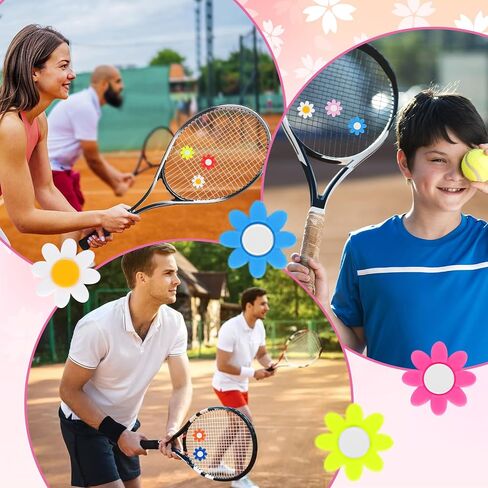 8pcs التنس الاهتزاز رطبة ، زهرة السيليكون رطبة أداة عباد الشمس ترافد التنس امتصاص الصدمات ل tennises مضرب الأسلاك رميات اللوازم اللوازم tennises لطيف （ألوان مختلطة） in Kuwait