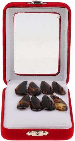 Premium Finger Picks Set for Chinese Zither Instrument with Storage Case - 8 Pieces, Middle in Kuwait