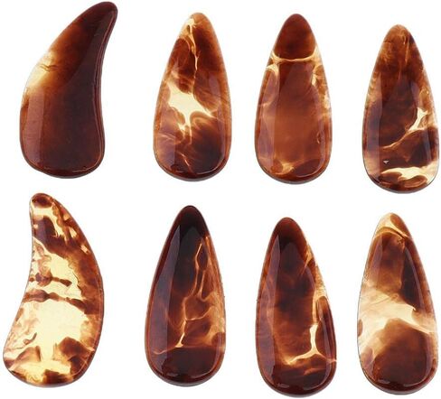 Premium Finger Picks Set for Chinese Zither Instrument with Storage Case - 8 Pieces, Middle in Kuwait