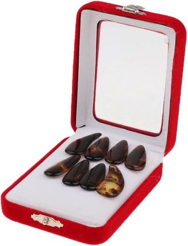 Premium Finger Picks Set for Chinese Zither Instrument with Storage Case - 8 Pieces, Middle in Kuwait