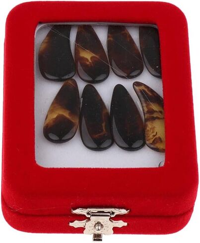 Premium Finger Picks Set for Chinese Zither Instrument with Storage Case - 8 Pieces, Middle in Kuwait