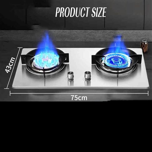 Commercial Gas Stock Pot Range,Left-hand Stainless Steel Gas Stove with Split Burner And Energy-gathering Plate,for Restaurant,Home(LPG) in Saudi Arabia