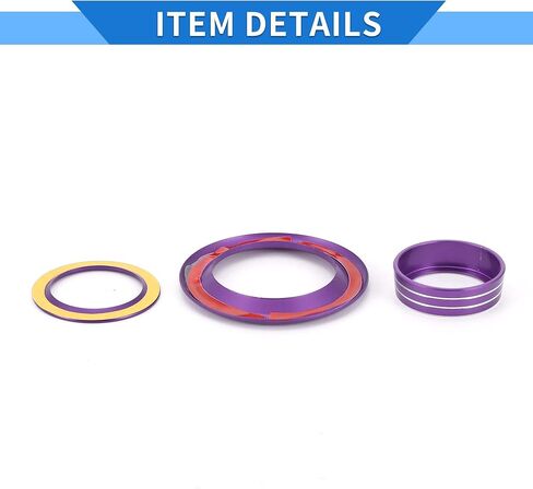 5 PCS AC AC Air Complementer Engine START SPEAKER CONTROW SWIVE COVER RING متوافق مع هوندا سيفيك 2016-2021 ، سبيكة الألومنيوم القوية الأحمر in Saudi Arabia