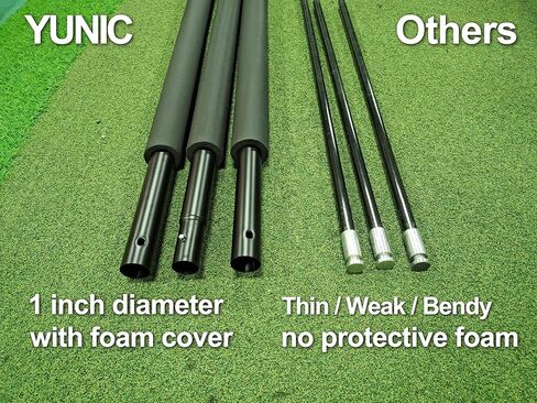 YUNIC Golf Driving Cage with Metal Frame - Choose Standard Hitting Target or Simulator Impact Screen in Saudi Arabia