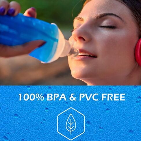 AXEN Soft Flask TPU Foldable Running Hydration Flask, Soft Collapsible Water Bottle for Hydration Pack Cycling Marathon Running Hiking in Kuwait