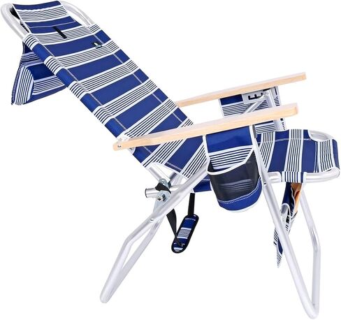 Big Jumbo 500 LBS XL كرسي شاطئ شاق واسع للخدمة للبالغين الكبار والطويلون ، أنابيب الألومنيوم - 4 مواقف مستلقية in Kuwait