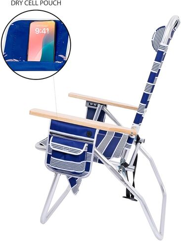 Big Jumbo 500 LBS XL كرسي شاطئ شاق واسع للخدمة للبالغين الكبار والطويلون ، أنابيب الألومنيوم - 4 مواقف مستلقية in Kuwait