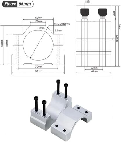 48V 500W ER16 المغزل بدون فرش 57 مم مع مشبك المسمار (ER16 FINGURE) in Kuwait