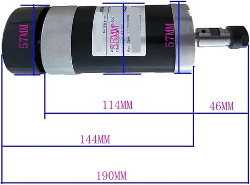 48V 500W ER16 المغزل بدون فرش 57 مم مع مشبك المسمار (ER16 FINGURE) in Kuwait