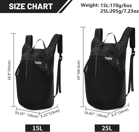 15L Small Packable Lightweight Backpack Hiking Daypack Water Resistant Foldable Outdoor Camping Travel Bag for Women Men in Kuwait