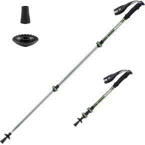 Naturehike Collapsible Trekking Poles, Adjustable Lightweight Aluminum Hiking Poles, Shock Absorption with Wrist Straps for Hiking and Daily Use, Yellow 24" -53" (Set of 2) in Saudi Arabia