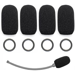A20 Mic Cover, 4 Pack Chubby Microphone Foam Covers & 4 Silicone O-Rings Compatible with Bose A20, A30, A10 Aviation Headsets, High-Density Sponge Windscreen in Kuwait