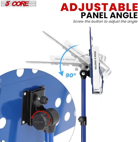 5Core Music Stand for Sheet Music Tripod ارتفاع قابلة للطي قابلة للطي قابلة للطي حامل ملاحظة Atril PARTITURAS W Light Clip - Mus fld HD ACC PNK in Kuwait