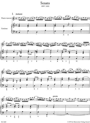 Three Sonatas for Flute BWV 1033, BWV 1031, BWV 1020 (Flute & Piano) in Saudi Arabia