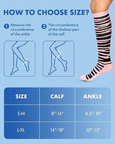 2Packs Compression Socks for Women - 15-20 mmHg Graduated Circulation Support for Nurses, Athletes and Travel in Saudi Arabia
