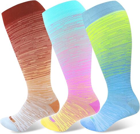 جوارب Levsox plus ضغط الحجم على نطاق واسع من الرجال والنساء من 20 إلى 30 مم زئبق جوارب دعم عالية للطبية للممرضات والممرضة والسكري in Kuwait
