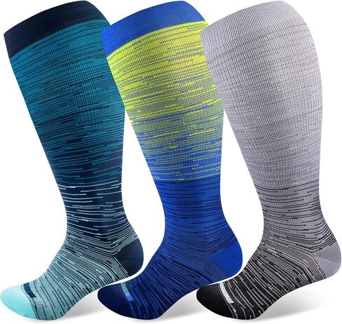 جوارب Levsox plus ضغط الحجم على نطاق واسع من الرجال والنساء من 20 إلى 30 مم زئبق جوارب دعم عالية للطبية للممرضات والممرضة والسكري in Kuwait