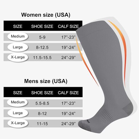 جوارب Levsox plus ضغط الحجم على نطاق واسع من الرجال والنساء من 20 إلى 30 مم زئبق جوارب دعم عالية للطبية للممرضات والممرضة والسكري in Kuwait