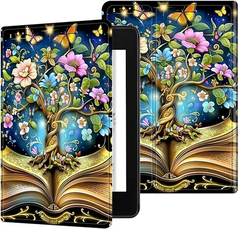 for Kindle Paperwhite 12th Generation 2024 7" & Kindle Colorsoft 12th Gen 2024 Signature Edition Case, Multiple Viewing Angles & Kickstand Back Case Drop Protection Smart Cover, Book Cat in Saudi Arabia