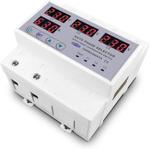 63A 3 Phase 3P+N DIN Rail Phase محدد قابلة للتعديل وتحت الجهد حماية حماية حامي مراقب الجهد in Saudi Arabia