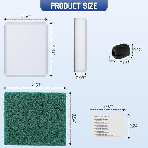 Saillong 6.5×4.7inch Larger Screwless Transducer Mounting Plate Kit, 25mm Transducer Mount with Adhesive, Adhesive Mount with Scouring Pads Cleaning Wipes in Saudi Arabia