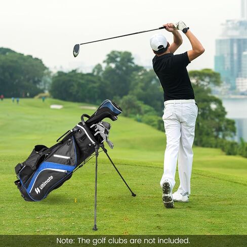 Goplus 14 Way Top Dividers Golf Stand Bag ، حقيبة خفيفة الوزن في نوادي الجولف مع حقيبة باردة ، 6 جيوب سحاب ، وأشرطة كتف مزدوجة ، محرك أمطار ، حقيبة غولف محمولة مع موقف للرجال نساء in Saudi Arabia