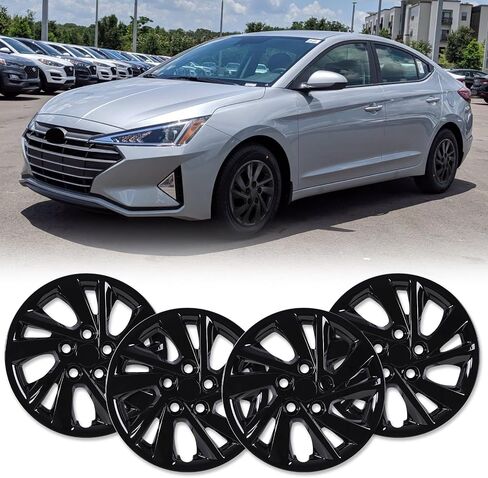 15 بوصة فضي ورنيش ، عجلات فولاذية 2017-2020 Hyundai Elantra سيدان ، مجموعة من 4 pp material rem Rim ، قبعات محور التصميم المفاجئ-15 "فضي Lacquer 4-pack in Kuwait
